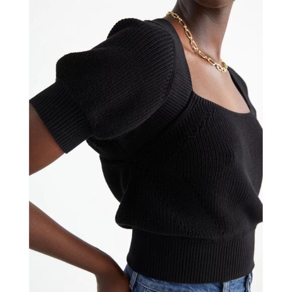 Anna October Wool Knit Puff Sleeve Sweater Small - Picture 1 of 8